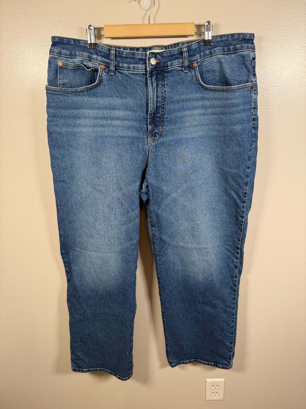 Madewell 90s Straight Jeans Size 22W Barlow Wash High Rise Blue Denim NM751